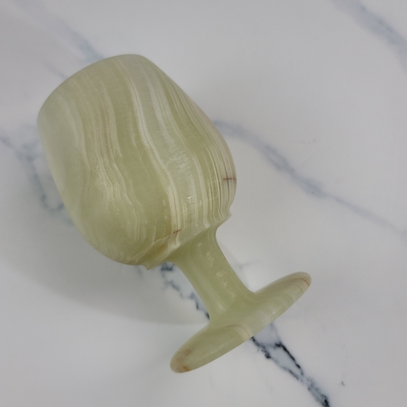 Natural Stone Goblet Chalise Wine Glass - Picture 4 of 11